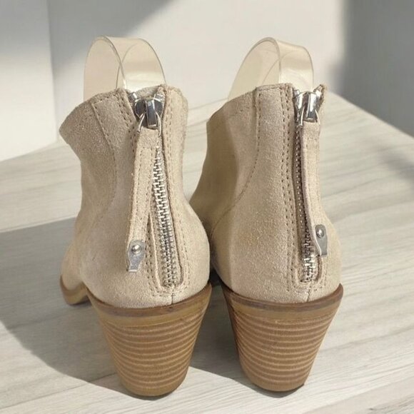Dolce Vita Erika Suede Booties Beige Size 6 - Picture 8 of 11